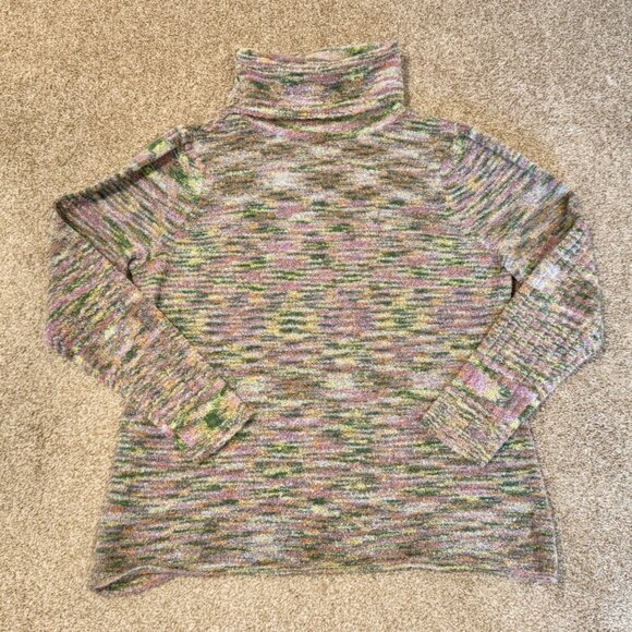 Womens Plus 2X Turtleneck Sweater Multi Color JH Collectibles - Picture 3 of 4
